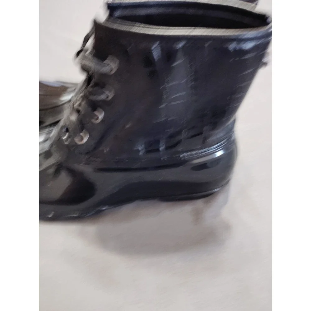 Seven7 Boots Goose Wool Rubber Duck Ankle Booties‎ Fleece Lined Women Black 9